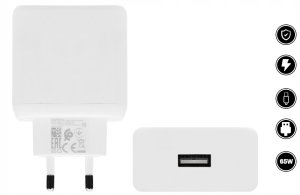 Ładowarka Oppo Oryginalna Ładowarka Sieciowa Oppo SuperVOOC VCA7JFEH 65W Power Adapter biała blister 27