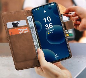 krainaGSM ETUI SKÓRZANE Z KLAPKĄ do Xiaomi Redmi Note 15 Pro+ Plus 5G CASE + SZKŁO 9H 2