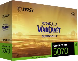 Karta graficzna MSI GeForce RTX 5070 World of Warcraft Midnight Light Edition OC 12GB GDDR7 DLSS4 (G507012WMLEC) 12