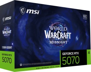 Karta graficzna MSI GeForce RTX 5070 World of Warcraft Midnight Void Edition OC 12GB GDDR7 DLSS4 (G507012WMVEC) 12