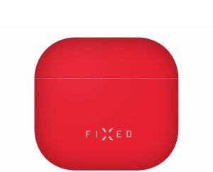 Fixed Ultracienkie silikonowe etui Silky do słuchawek Apple AirPods 4 czerwone 2