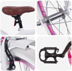 vidaXL vidaXL Rower Dziecięcy 18 Cali dla dzieci w wieku 5-7 lat Biały 4