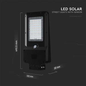 V-TAC Oprawa uliczna solarna 20W 3000-4000-6000K 3000lm 150lm/W IP65 24099 2
