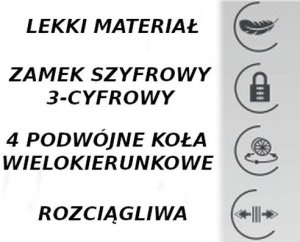 Solier WALIZKA PODRÓŻNA TWARDA LEKKA NA KÓŁKACH BAGAŻ BENZI BZ5711 3