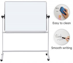 OfficeProducts Tablica mobilna suchoś. -magn. OFFICE PRODUCTS dwustronna rama aluminiowa regulacja kąta nachylenia 150x120cm 3