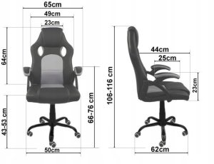 Fotel Lugano Fotel obrotowy do biurka CARRERA M STONE GREY + PINK FABRIC 5