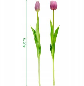 Saska Garden BUKIET 5 TULIPANÓW FIOLETOWYCH 39CM JAK ŻYWYCH DEKORACJA WIOSENNA 5
