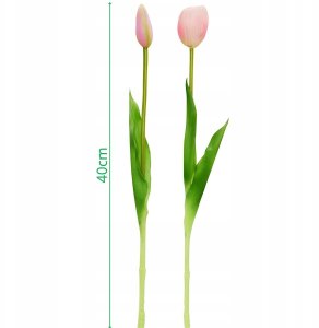 Saska Garden BUKIET 5 TULIPANÓW JASNO RÓŻOWYCH 39CM JAK ŻYWYCH DEKORACJA WIOSENNA 5