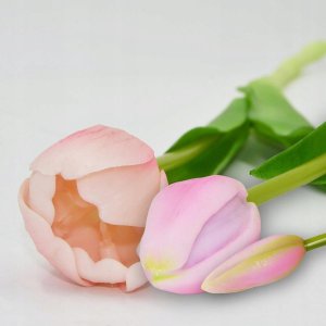 Saska Garden BUKIET 5 TULIPANÓW JASNO RÓŻOWYCH 39CM JAK ŻYWYCH DEKORACJA WIOSENNA 6