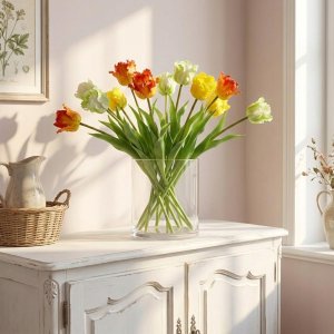 Saska Garden TULIPAN BIAŁY 38CM JAK ŻYWY DEKORACJA WIOSENNA 6