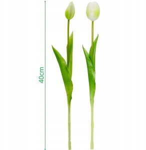Saska Garden BUKIET 5 TULIPANÓW BIAŁYCH 39CM JAK ŻYWYCH DEKORACJA WIOSENNA 5