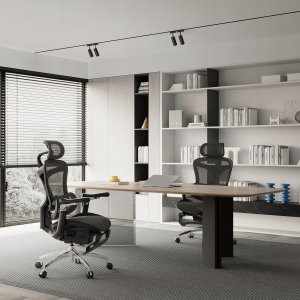 Krzesło biurowe Sihoo Fotel biurowy z podnóżkiem DORO C300 Pro Mesh Black with footrest (DORO-C300-PRO-M101-JT) 5