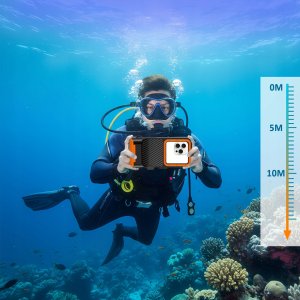 Tech-Protect TECH-PROTECT IPX8 PRO UNIVERSAL DIVING WATERPROOF CASE BLACK/ORANGE 6