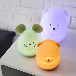 Nattou Nattou - silikonowa lampka nocna LED | Meškiukas 16 cm 3