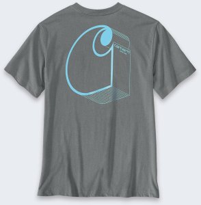 Carhartt WIP Koszulka Carhartt Irvine 3D Logo WEATHERED ASH HEA 65