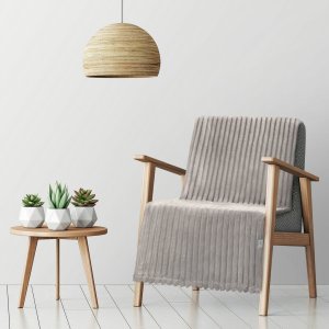 ZOLLNER Koc 70x160 SOFT beżowy mikroflano puszysty 300gsm 4