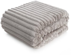 ZOLLNER Koc 70x160 SOFT beżowy mikroflano puszysty 300gsm 5