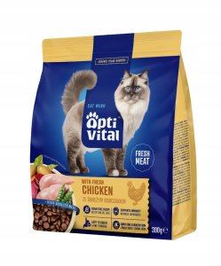 Crave OptiVital karma sucha- pełnoporcjowa karma dla dorosłych kotów FM z kurczakiem 300g 2