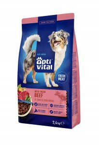 Perfect Fit OptiVital pełnoporcjowa karma sucha dla psów FM z wołowiną 2,4 kg 2