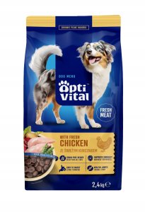 Perfect Fit OptiVital karma sucha- pełnoporcjowa karma dla dorosłych psów FM z kurczakiem  2,4 kg 2