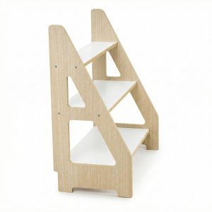 OBUBU Regał Montessori na książki i zabawki Dąb/Biały 2