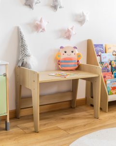 OBUBU Zestaw biurko z krzesełkiem rosnące razem z dzieckiem dąb 2