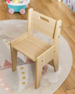 OBUBU Zestaw biurko z krzesełkiem rosnące razem z dzieckiem dąb 4