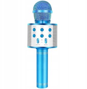 Mikrofon ExtraLink Mikrofon karaoke z głośnikiem podświetlenie RGB NIEBIESKI 2