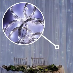 ExtraLink Extralink | Kurtyna świetlna LED | zimne, 3x3m, 300x LED, lampki choinkowe, świąteczne, girlanda, 5V USB 4