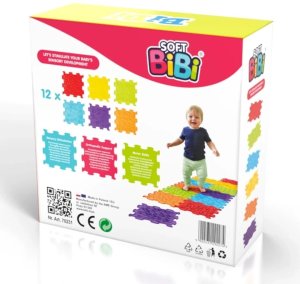 Meli BiBi Sensory Mats 12 el. - maty sensoryczne dla dzieci 6m+ EDUKAMP 2