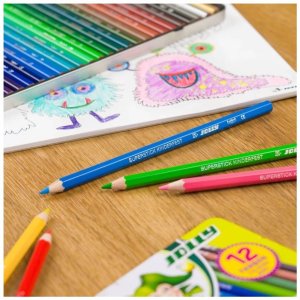 Jolly Jolly Supersticks Classic 144 szt. - duży zestaw kredek w drewnianym boxie 5+ EDUKAMP 3