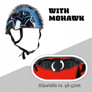 No Fear KASK ROWEROWY DZIECIĘCY REGULOWANY NO FEAR MOHAWK R.(48-52CM) BLACK/ BLUE 2