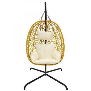 ProGarden Fotel wiszący Kokon ze stelażem 195CM brązowy 120KG (852227) 2