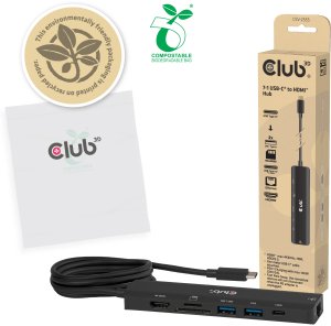 Stacja/replikator Club 3D CLUB3D CSV-2555 stacja dokująca Przewodowa Czarny 5
