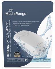 Mysz MediaRange kabelowy 2-przyciskowy mysz higieniczna IP68 Sym 1.5m czarny 2