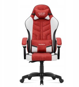Krzesło biurowe Huzaro Force 2.7 czerwonego weluru krzesło gamingowe 2