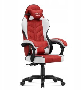 Krzesło biurowe Huzaro Force 2.7 czerwonego weluru krzesło gamingowe 6