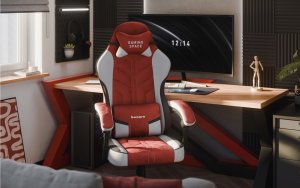 Krzesło biurowe Huzaro Force 2.7 czerwonego weluru krzesło gamingowe 9