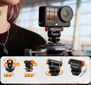 Kf Magnetyczna Szybkozłączka Uchwyt Do Dji Osmo Action 6 / Nano / Gwint 1/4" + Iso / Kf12.0035 6