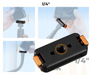 Kf Magnetyczna Szybkozłączka Uchwyt Magnes Do Dji Osmo Action 6 / Nano / Na Gwint 1/4" / Kf12.0028 5