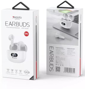 Słuchawki Yesido Słuchawki TWS19 (ENC) Bluetooth 5.3 WHITE / BIAŁY 2