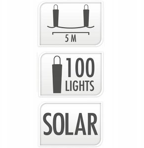 ProGarden LAMPA SOLARNA OŚWIETLANIE NAMIOTU 100LED 3