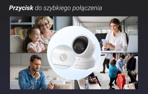 Kamera IP Ezviz EZVIZ H6c G1 3K Kulisty Kamera bezpieczeństwa IP Wewnętrzna 2880 x 1620 px Sufit/ściana/biurko 19