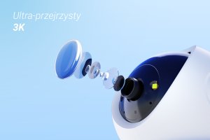 Kamera IP Ezviz EZVIZ H6c G1 3K Kulisty Kamera bezpieczeństwa IP Wewnętrzna 2880 x 1620 px Sufit/ściana/biurko 24