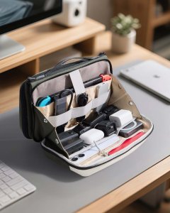 Inateck Inateck ABM34 organizer Poliester Oliwkowy, Beżowy 4