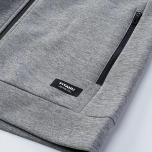 FITANU Męska bluza Fitanu TANER b-dark grey melange rozmiar XL 5