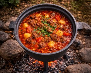 Berdsen Kociołek żeliwny 8l garnek myśliwski pieczonki na ognisko grill BD-482 348200 4