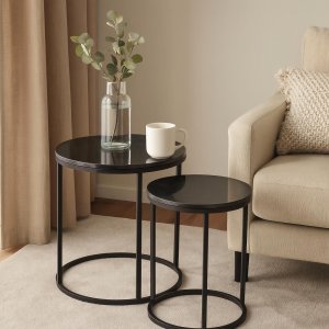 Home Styling Collection Zestaw 2 stolików z marmurowym blatem MARMER 2