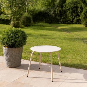 ProGarden Okrągły stolik stalowy tarasowy RONDO, Ø 50 cm 4