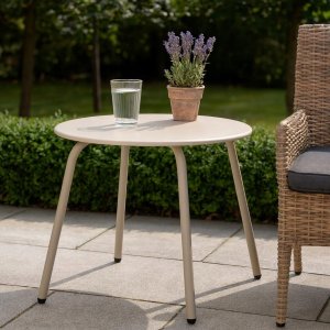 ProGarden Okrągły stolik stalowy tarasowy RONDO, Ø 50 cm 5